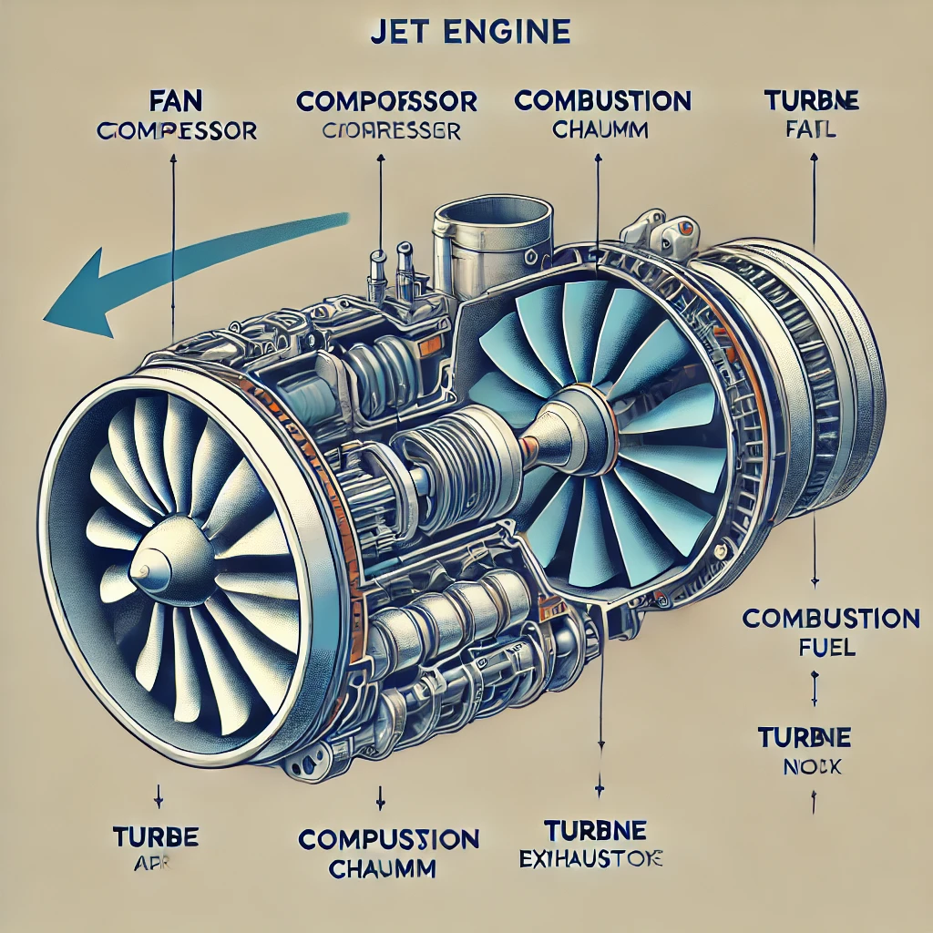 ¿Cómo funciona un motor de avión?